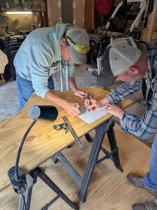 Eric & Danny laying out the grid