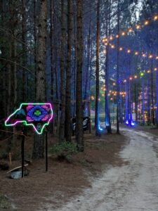 The sign at night