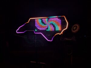 The sign at night